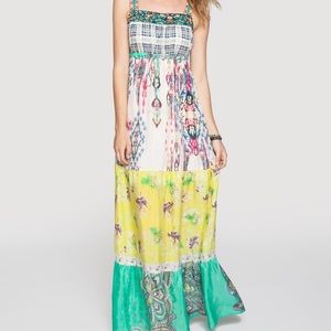 Johnny Was Square Neck Maxi Dress